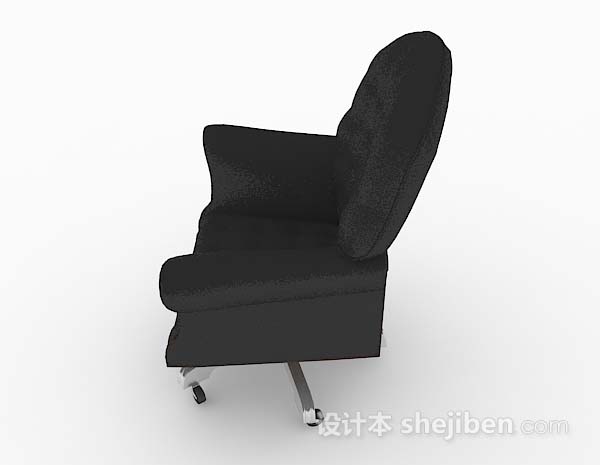 免费高档黑色办公椅子3d模型下载