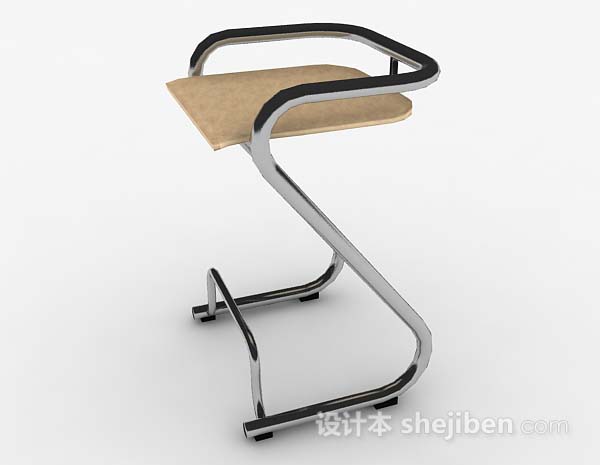 免费现代简约金属吧台椅子3d模型下载