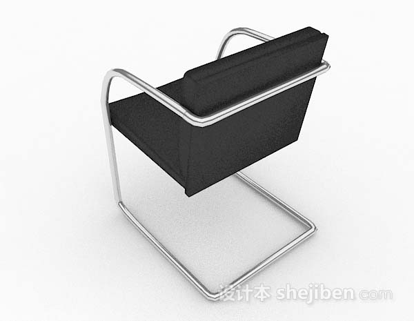 设计本黑色简约现代椅子3d模型下载