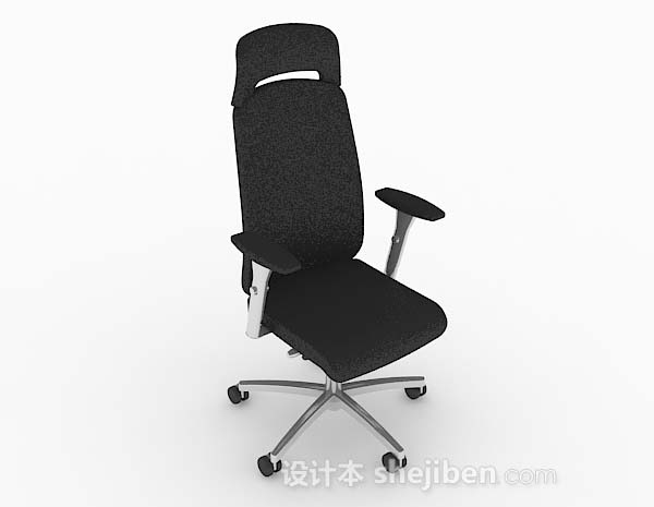 休闲黑色椅子3d模型下载