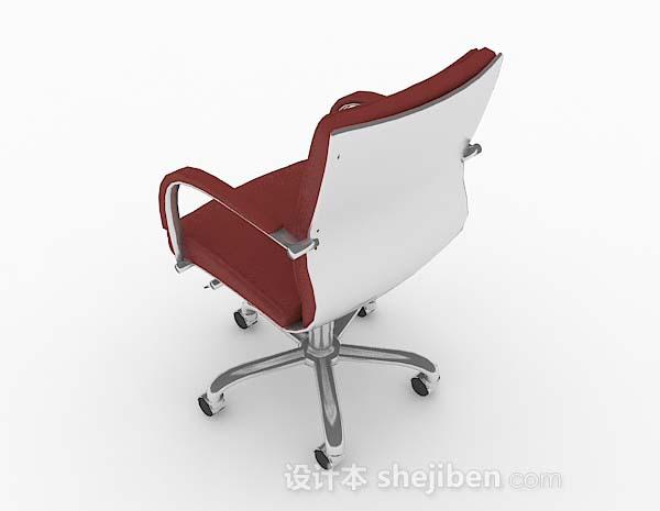 设计本红色高档办公椅子3d模型下载