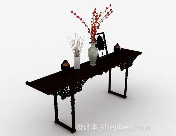 中式棕色木质桌子