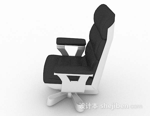 免费办公黑色现代椅子3d模型下载