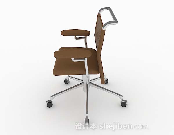 免费棕色简约办公椅3d模型下载
