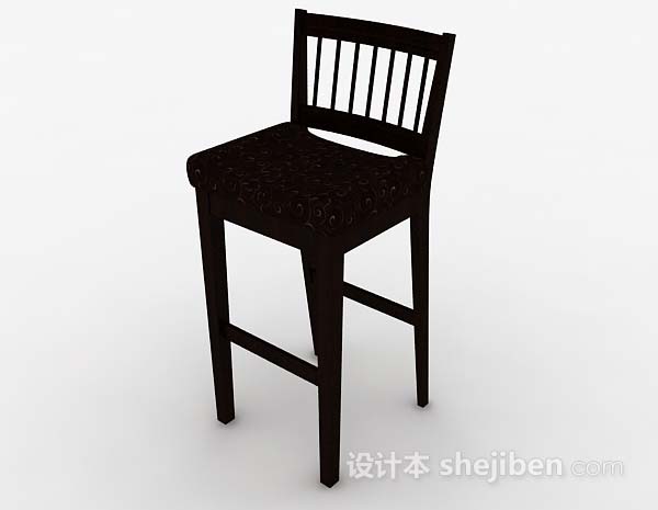 现代风格黑色吧台椅子3d模型下载