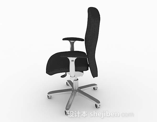 免费黑色轮滑式椅子3d模型下载