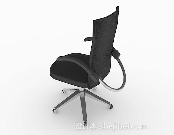 设计本简约家居黑色休闲椅3d模型下载
