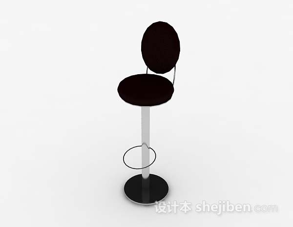 现代风格棕色高脚椅3d模型下载