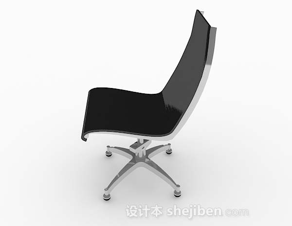 免费现代简约黑色椅子3d模型下载