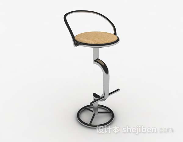 现代简约吧台高椅3d模型下载