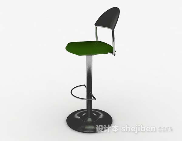 免费现代简约绿色吧台椅3d模型下载