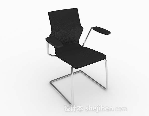现代黑色简约椅子3d模型下载