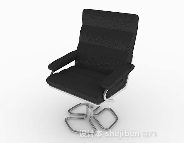 现代风格现代简约黑色办公椅3d模型下载
