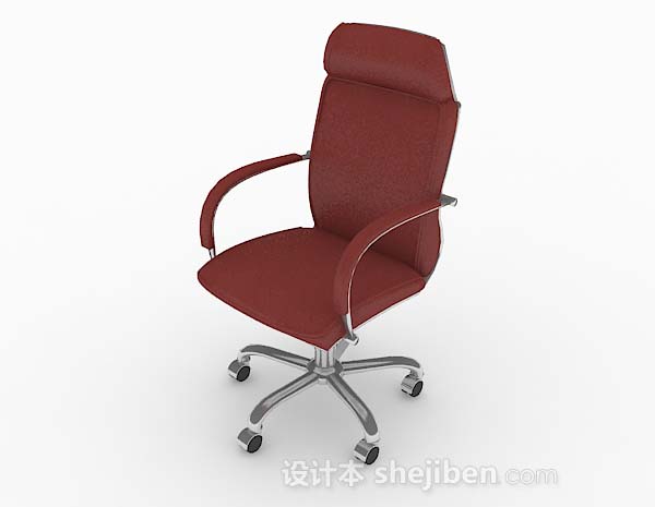 现代风格红色轮滑式椅子3d模型下载