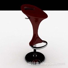 个性红色休闲高凳子3d模型下载
