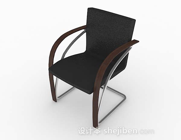 现代风格现代黑色家居休闲椅子3d模型下载