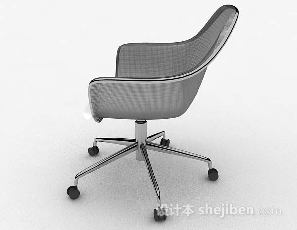 免费灰色简约休闲椅3d模型下载