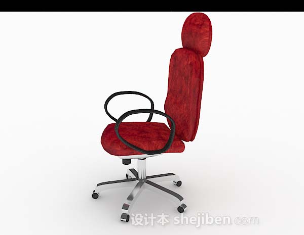 免费家居红色休闲椅3d模型下载
