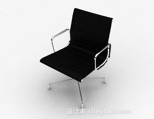 现代风格现代黑色简约休闲椅3d模型下载