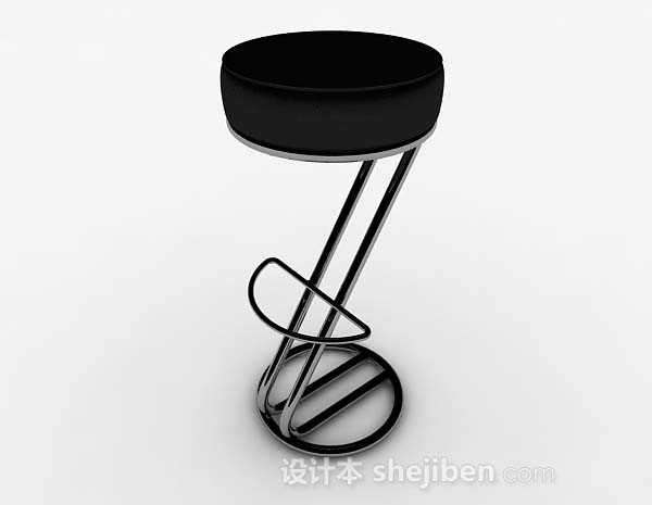 现代风格黑色简单个性吧台凳3d模型下载