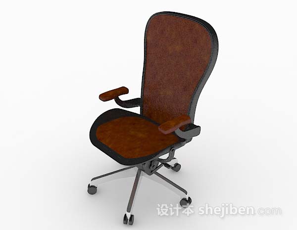 现代风格高档棕色休闲椅3d模型下载