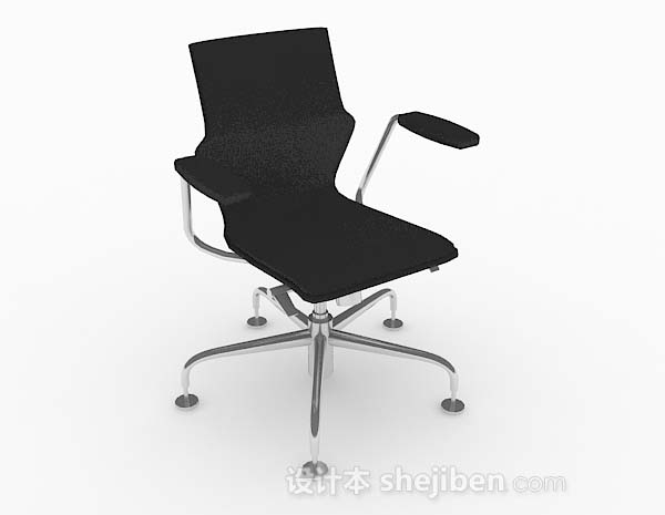 现代黑色个性休闲椅