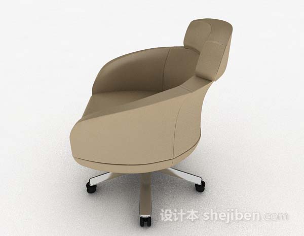 设计本现代家居棕色椅子3d模型下载