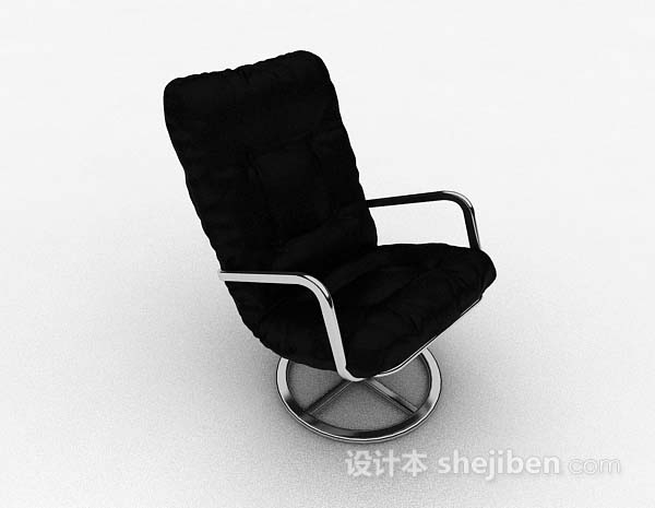 现代风格黑色简单家居椅子3d模型下载
