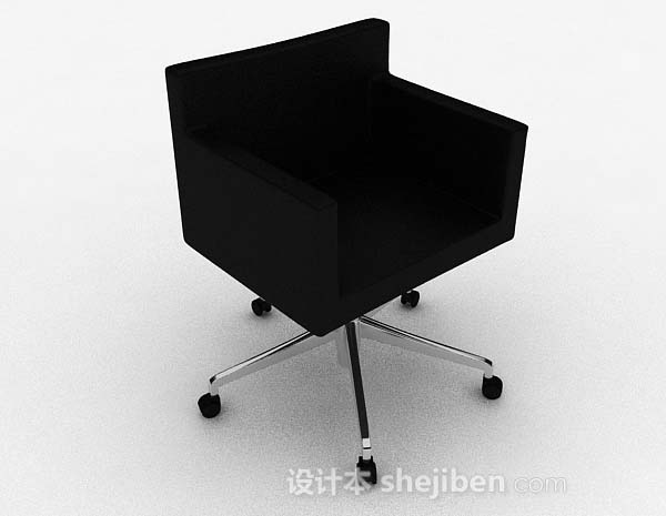 现代风格现代黑色椅子3d模型下载