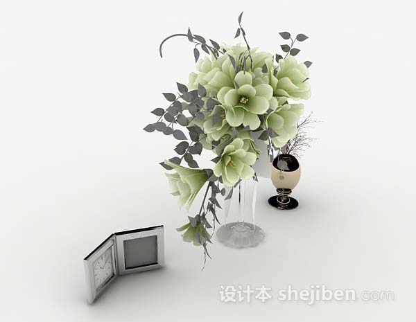 室内花朵盆栽3d模型下载