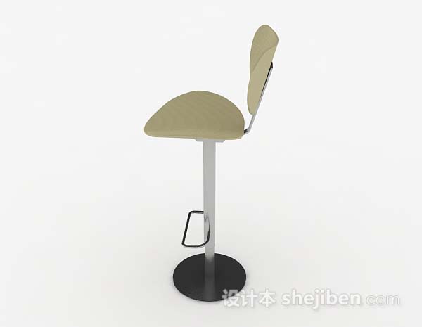 设计本现代简约休闲高脚椅3d模型下载