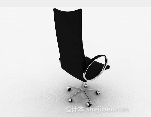 设计本黑色休闲椅子3d模型下载