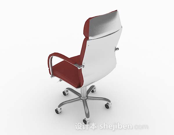 设计本红色轮滑式椅子3d模型下载