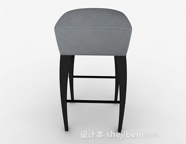 设计本灰色简约吧台凳3d模型下载