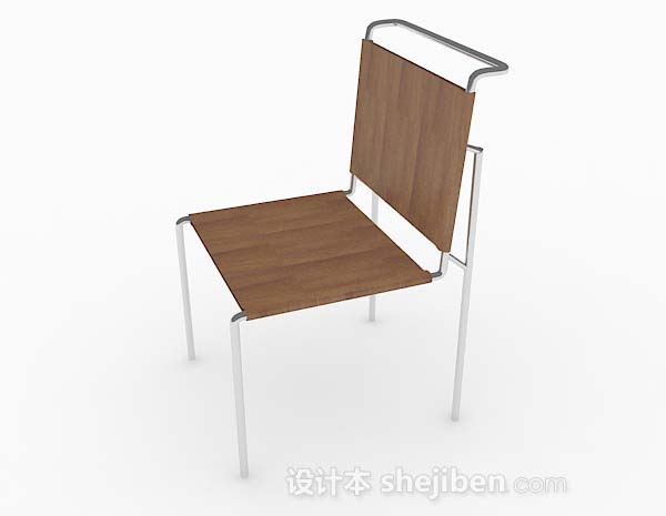 免费现代棕色休闲家居椅3d模型下载