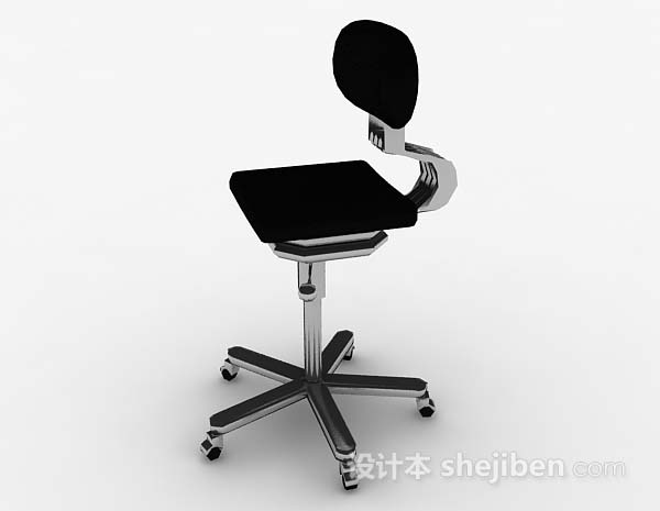 免费现代黑色金属吧台椅3d模型下载