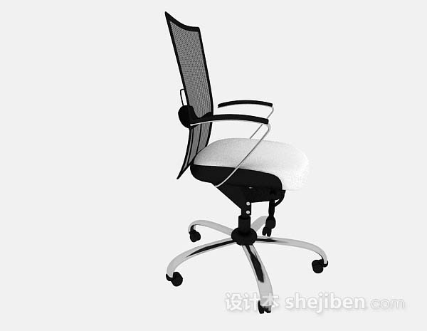 免费黑白简约休闲椅子3d模型下载