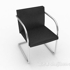 黑色简约现代椅子3d模型下载