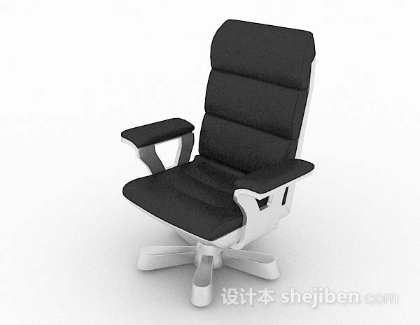 现代风格办公黑色现代椅子3d模型下载