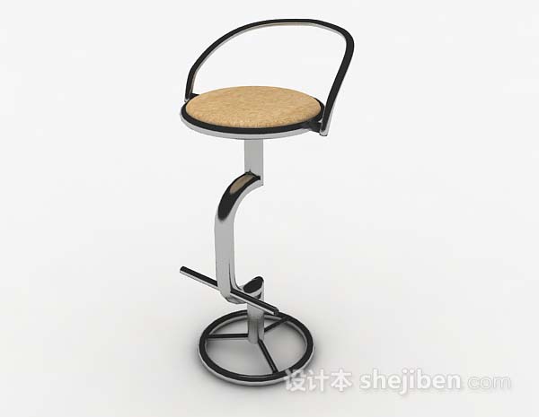 现代风格现代简约吧台高椅3d模型下载