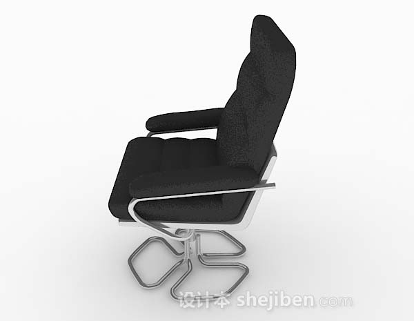 免费现代简约黑色办公椅3d模型下载