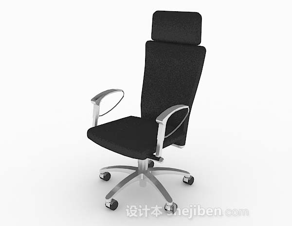 现代风格现代黑色休闲椅3d模型下载
