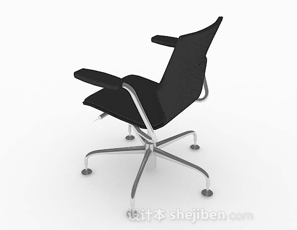 设计本现代黑色个性休闲椅3d模型下载