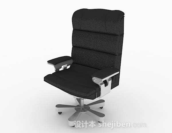 现代风格现代黑色办公椅3d模型下载