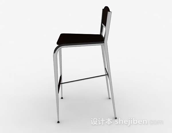 免费现代黑色简约吧台椅3d模型下载