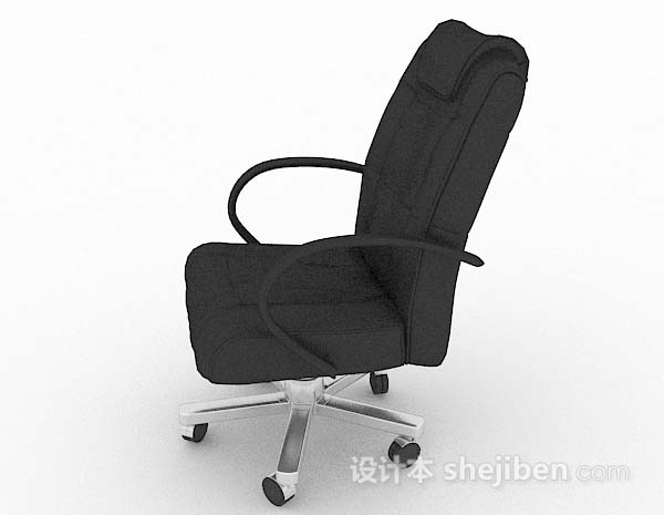 免费高档黑色办公椅3d模型下载