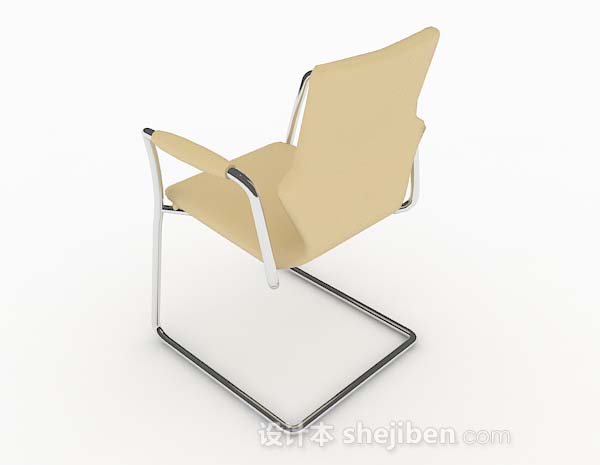 设计本现代黄色简约椅子3d模型下载