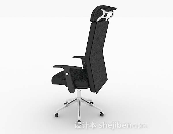 设计本黑色现代简约休闲椅子3d模型下载