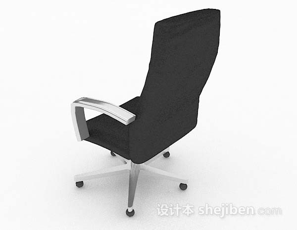 设计本黑色书房椅子3d模型下载
