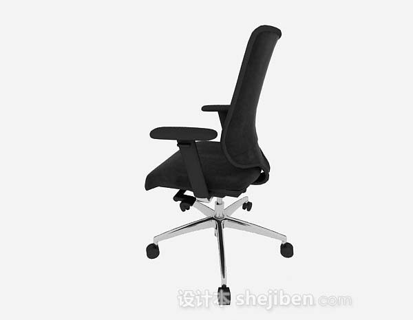 设计本办公简单黑色椅子3d模型下载